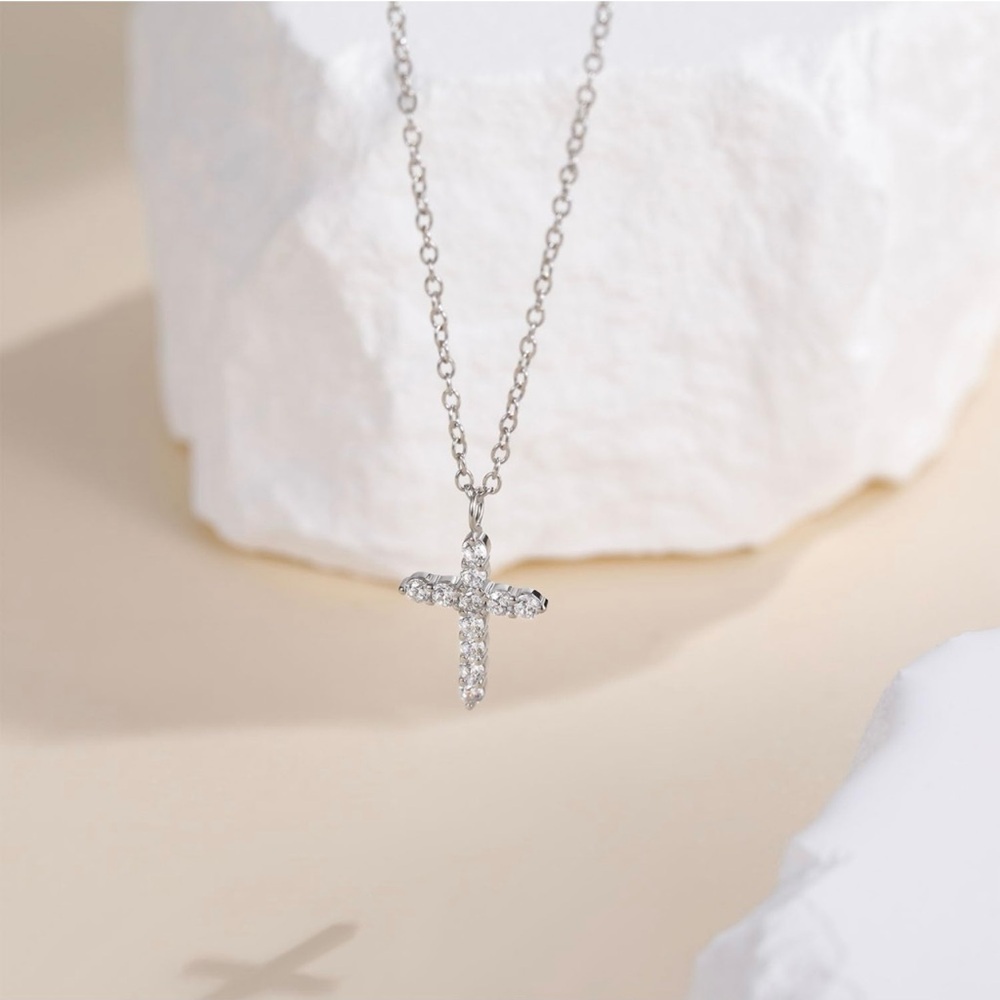 925 Sterling Silver Cross Necklaces for Women - Picture 3 of 12